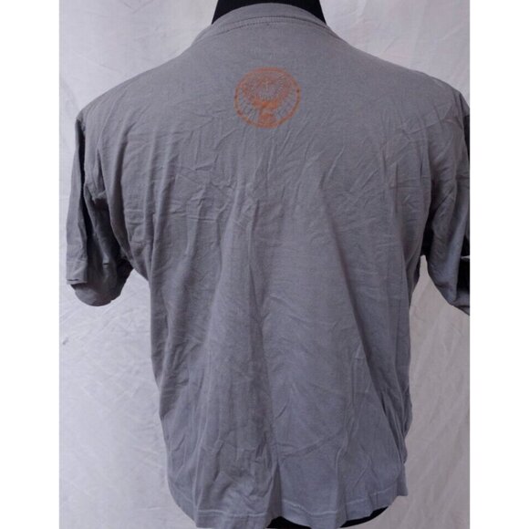 Jägermeister Mens Large Grey Spellout Distressed Deer Head Cross Tee Shirt - Picture 2 of 11